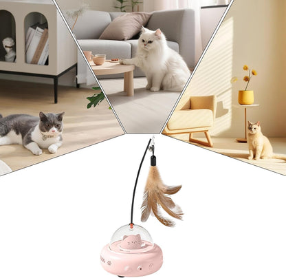 Interactive Cat Feather & Laser Toy – Rechargeable
