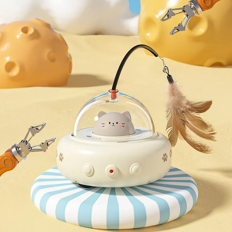 Interactive Cat Feather & Laser Toy – Rechargeable