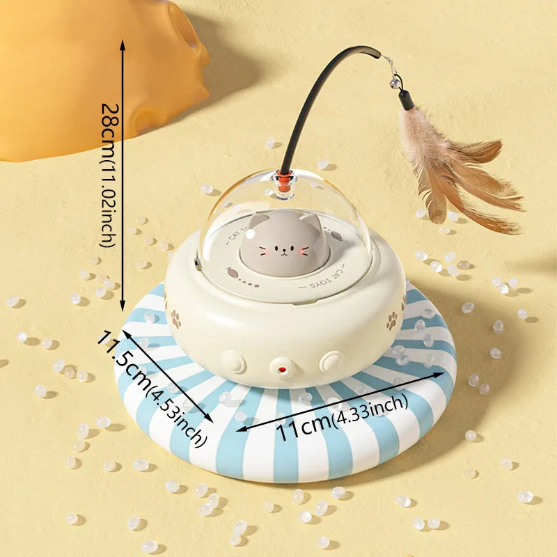 Interactive Cat Feather & Laser Toy – Rechargeable