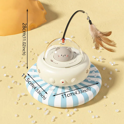 Interactive Cat Feather & Laser Toy – Rechargeable