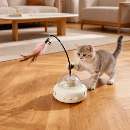Interactive Cat Feather & Laser Toy – Rechargeable